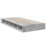Concrete gray engineered wood bed frame 75x190 cm by vidaXL, Beds and slatted bases - Ref: Foro24-3280534, Price: 108,22 €, D...