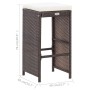 7-teiliges Gartenbar-Set und Kissen aus synthetischem Rattan braun von vidaXL, Gartensets - Ref: Foro24-49559, Preis: 401,77 ...