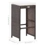 Garden bar set 7 pieces with brown synthetic rattan cushions by vidaXL, Garden sets - Ref: Foro24-49559, Price: 397,80 €, Dis...
