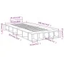 Sonoma gray engineered wood bed frame 75x190 cm by vidaXL, Beds and slatted bases - Ref: Foro24-3280536, Price: 111,53 €, Dis...