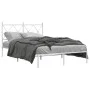 Metallbettgestell mit weißem Kopfteil 120x200 cm von vidaXL, Betten und Lattenroste - Ref: Foro24-376549, Preis: 107,50 €, Ra...