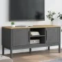 FLORO TV-Schrank aus massivem grauem Kiefernholz 114x43x55 cm von vidaXL, TV-Möbel - Ref: Foro24-374016, Preis: 122,97 €, Rab...