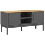 FLORO TV-Schrank aus massivem grauem Kiefernholz 114x43x55 cm von vidaXL, TV-Möbel - Ref: Foro24-374016, Preis: 124,96 €, Rab...