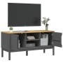 FLORO TV-Schrank aus massivem grauem Kiefernholz 114x43x55 cm von vidaXL, TV-Möbel - Ref: Foro24-374016, Preis: 124,96 €, Rab...