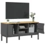 FLORO TV-Schrank aus massivem grauem Kiefernholz 114x43x55 cm von vidaXL, TV-Möbel - Ref: Foro24-374016, Preis: 122,97 €, Rab...