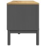 FLORO TV-Schrank aus massivem grauem Kiefernholz 114x43x55 cm von vidaXL, TV-Möbel - Ref: Foro24-374016, Preis: 124,96 €, Rab...