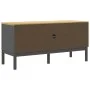 FLORO TV-Schrank aus massivem grauem Kiefernholz 114x43x55 cm von vidaXL, TV-Möbel - Ref: Foro24-374016, Preis: 122,97 €, Rab...