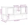 FLORO TV-Schrank aus massivem grauem Kiefernholz 114x43x55 cm von vidaXL, TV-Möbel - Ref: Foro24-374016, Preis: 122,97 €, Rab...