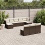 10-teilige Gartensofagarnitur und braune synthetische Rattankissen von vidaXL, Gartensets - Ref: Foro24-3250132, Preis: 538,4...