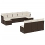 10-teilige Gartensofagarnitur und braune synthetische Rattankissen von vidaXL, Gartensets - Ref: Foro24-3250132, Preis: 538,4...