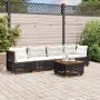5-piece garden furniture set and black synthetic rattan cushions by vidaXL, Garden sets - Ref: Foro24-3261728, Price: 364,25 ...