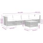 5-teiliges Gartenmöbel-Set und schwarze synthetische Rattankissen von vidaXL, Gartensets - Ref: Foro24-3261728, Preis: 363,76...
