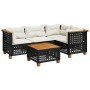 5-teiliges Gartenmöbel-Set und schwarze synthetische Rattankissen von vidaXL, Gartensets - Ref: Foro24-3261806, Preis: 403,16...
