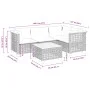 5-teiliges Gartenmöbel-Set und schwarze synthetische Rattankissen von vidaXL, Gartensets - Ref: Foro24-3261806, Preis: 444,98...