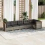 6-teiliges Gartenmöbel-Set und graue synthetische Rattankissen von vidaXL, Gartensets - Ref: Foro24-3261846, Preis: 450,07 €,...