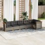6-teiliges Gartenmöbel-Set und graue synthetische Rattankissen von vidaXL, Gartensets - Ref: Foro24-3261846, Preis: 425,45 €,...