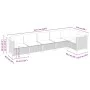 6-teiliges Gartenmöbel-Set und graue synthetische Rattankissen von vidaXL, Gartensets - Ref: Foro24-3261846, Preis: 450,07 €,...