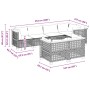 7-teiliges Gartensofa-Set mit schwarzen synthetischen Rattankissen von vidaXL, Gartensets - Ref: Foro24-3261884, Preis: 590,3...