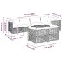 7-teiliges Gartensofa-Set mit schwarzen synthetischen Rattankissen von vidaXL, Gartensets - Ref: Foro24-3261884, Preis: 640,4...