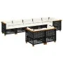 8-teiliges Gartensofa-Set und schwarze synthetische Rattankissen von vidaXL, Gartensets - Ref: Foro24-3261890, Preis: 619,17 ...