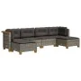 6-teiliges Gartenmöbel-Set und graue synthetische Rattankissen von vidaXL, Gartensets - Ref: Foro24-3261948, Preis: 459,63 €,...