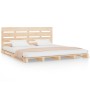 Estructura de cama sin colchón madera maciza de pino 200x200 cm