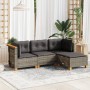 4-piece garden sofa set and gray synthetic rattan cushions by vidaXL, Garden sets - Ref: Foro24-3261780, Price: 275,25 €, Dis...