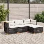 4-piece garden sofa set with black synthetic rattan cushions by vidaXL, Garden sets - Ref: Foro24-3261782, Price: 307,42 €, D...