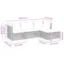 4-piece garden sofa set with black synthetic rattan cushions by vidaXL, Garden sets - Ref: Foro24-3261782, Price: 307,42 €, D...