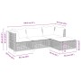 4-teilige Gartensofagarnitur mit schwarzen synthetischen Rattankissen von vidaXL, Gartensets - Ref: Foro24-3261782, Preis: 31...