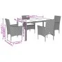 Garden dining set 5 pieces with beige glass synthetic rattan cushions by vidaXL, Garden sets - Ref: Foro24-3278563, Price: 40...