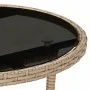Garden dining set 3 pieces with beige glass synthetic rattan cushions by vidaXL, Garden sets - Ref: Foro24-3278625, Price: 18...