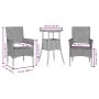 Garden dining set 3 pieces with beige glass synthetic rattan cushions by vidaXL, Garden sets - Ref: Foro24-3278625, Price: 18...