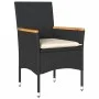 Garden dining set 3 pieces with black glass synthetic rattan cushions by vidaXL, Garden sets - Ref: Foro24-3278703, Price: 21...