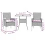 Garden dining set 3 pieces with black glass synthetic rattan cushions by vidaXL, Garden sets - Ref: Foro24-3278703, Price: 21...