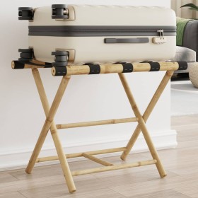 Soporte plegable para maletas bambú 62x42x50,5 cm
