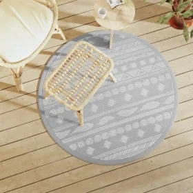 Gray PP outdoor rug Ø120 cm by vidaXL, Outdoor protectors - Ref: Foro24-368530, Price: 24,26 €, Discount: %
