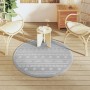 Alfombra de exterior PP gris Ø120 cm de vidaXL, Protectores para exterior - Ref: Foro24-368530, Precio: 24,81 €, Descuento: %