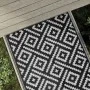 Schwarz-weißer PP-Außenteppich 120x180 cm von vidaXL, Outdoor-Protektoren - Ref: Foro24-368572, Preis: 26,64 €, Rabatt: %