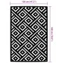 Schwarz-weißer PP-Außenteppich 120x180 cm von vidaXL, Outdoor-Protektoren - Ref: Foro24-368572, Preis: 26,64 €, Rabatt: %