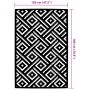 Schwarz-weißer PP-Außenteppich 120x180 cm von vidaXL, Outdoor-Protektoren - Ref: Foro24-368572, Preis: 27,20 €, Rabatt: %
