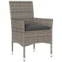 7-piece garden dining set with gray acacia PE rattan cushions by vidaXL, Garden sets - Ref: Foro24-3278678, Price: 551,35 €, ...