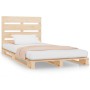 Estructura de cama sin colchón madera maciza pino 75x190 cm