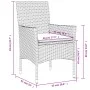7-piece garden dining set with gray acacia PE rattan cushions by vidaXL, Garden sets - Ref: Foro24-3278678, Price: 551,35 €, ...