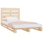 Estructura de cama sin colchón madera maciza pino 75x190 cm