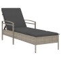 Sonnenliege mit hellgrauem synthetischem Rattankissen 63x200x81 cm von vidaXL, Liegen - Ref: Foro24-368304, Preis: 147,41 €, ...