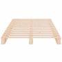 Estructura de cama sin colchón madera maciza pino 75x190 cm