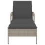 Sonnenliege mit hellgrauem synthetischem Rattankissen 63x200x81 cm von vidaXL, Liegen - Ref: Foro24-368304, Preis: 147,41 €, ...