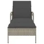 Sonnenliege mit hellgrauem synthetischem Rattankissen 63x200x81 cm von vidaXL, Liegen - Ref: Foro24-368304, Preis: 153,27 €, ...