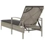 Sonnenliege mit hellgrauem synthetischem Rattankissen 63x200x81 cm von vidaXL, Liegen - Ref: Foro24-368304, Preis: 153,27 €, ...